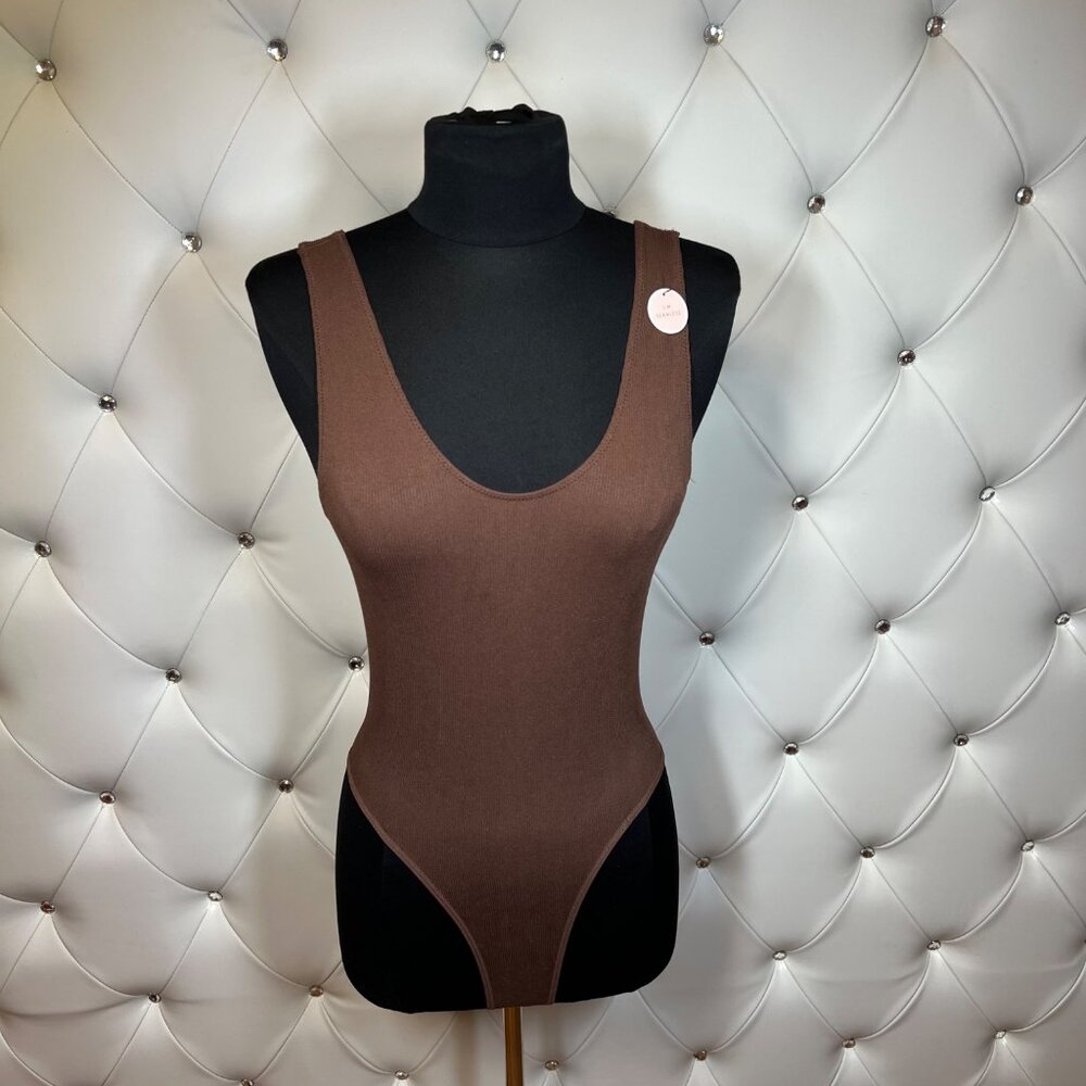 Forever 21 Brown Sleeveless Bodysuit Size S/M